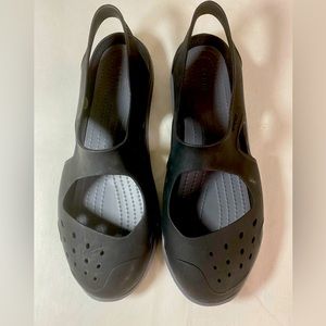 CROCS Black Sandals Water Shoes Swiftwater Wave Sz 8